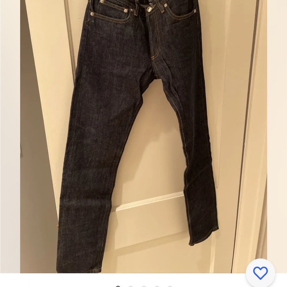 Apc dark denim jeans straight leg no stretch 29\32long - Picture 3 of 6
